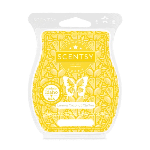 Scentsy Lemon Coconut Chiffon Wax Bar - Picture 1 of 4